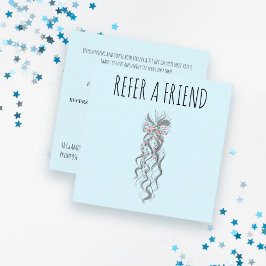 Tarjeta De Citas Cute Pastel Bride Wavy Hairstyle Salón de pelo Flo