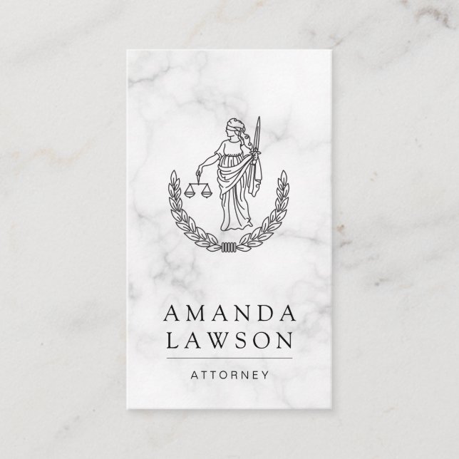 Tarjeta De Citas Dama | Justicia | Abogado (Anverso)