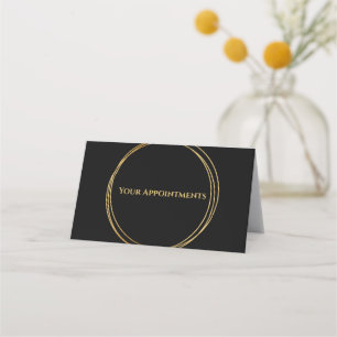 Tarjeta de citas de estilo del círculo dorado