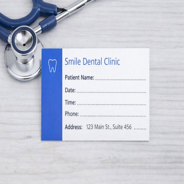 Tarjeta De Citas Dental Appointment Cards Dentist Office Blue (Subido por el creador)
