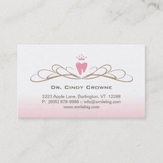 Tarjeta De Citas Dental Business Card Swiroth Tooth Logo Pink Brown