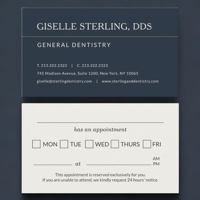 Tarjeta De Citas Dental Dentistry Office Appointment Reminder (Subido por el creador)