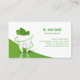 Tarjeta De Citas Dental Medical Mint Leaf Tooth - Nombramiento