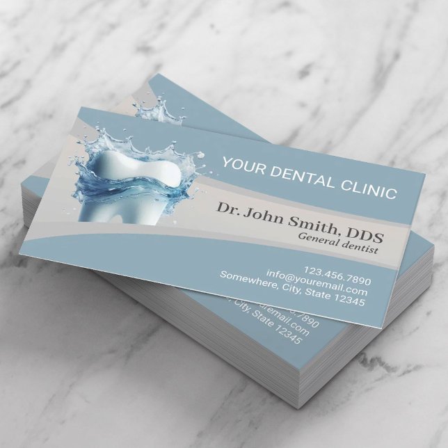 Tarjeta De Citas Dental Office Limpiar Diente Moderno Dentista (Subido por el creador)