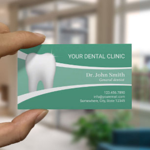 Tarjeta De Citas Dental Office Profesional Dentista Verde