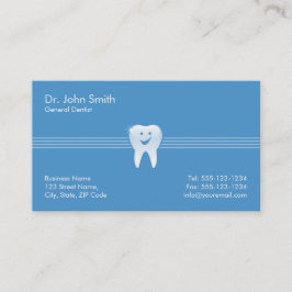 Tarjeta De Citas Dentist Blue Shiny Smioth Dental