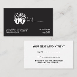 Tarjeta De Citas Dentista Negro
