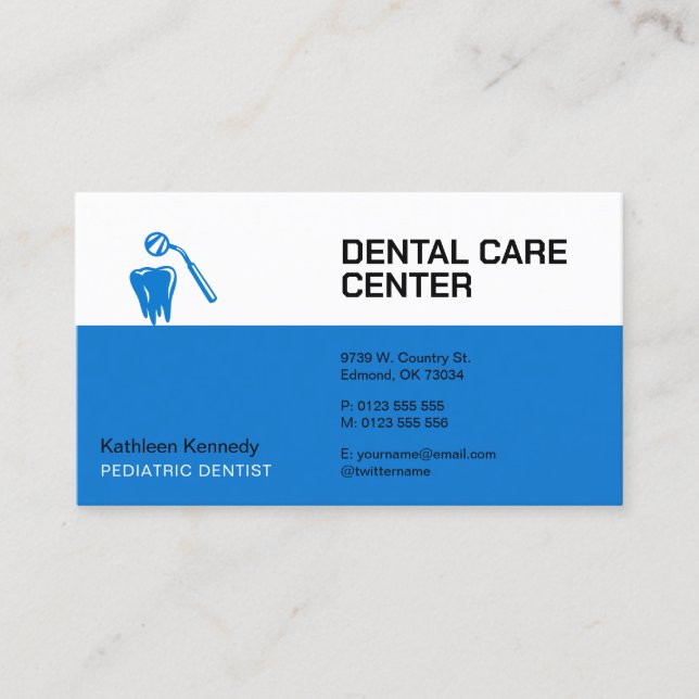 Tarjeta De Citas Dentista pediátrico | Práctica dental (Anverso)