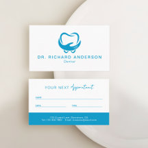 Dentista Profesional Moderno Azul y Blanco