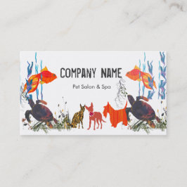 Tarjeta De Citas Desfile de Mascotas Fish Cat Dog Pet Care Nombrami