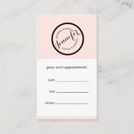 Tarjeta De Citas Designación rosada del logotipo del sello de círcu