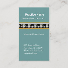 Tarjeta De Citas Dientes del blanco del cuidado dental de la