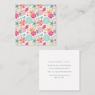 Tarjeta De Citas Diseñador Pastel Artists Flower Pattern Ladies