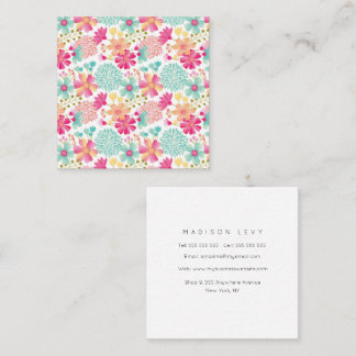 Tarjeta De Citas Diseñador Pastel Artists Flower Pattern Ladies
