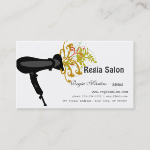 Tarjeta De Citas Diseñar a Beauticians del secador de pelo del