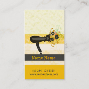 Tarjeta De Citas Diseñar el salón Hairdryer BlowDryer