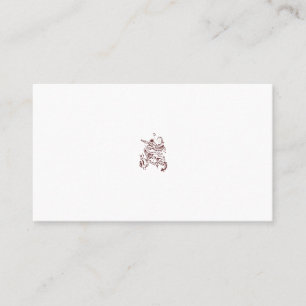 Tarjeta De Citas Diseño decorativo rojo anaranjado