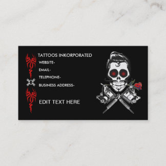 Tarjeta De Citas Diseño del tatuaje