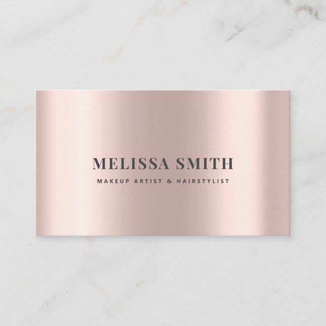 Tarjeta De Citas Diseño elegante y elegante de Relieve metalizado e (Anverso)