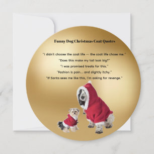 Tarjeta de citas divertidas de abrigos de Navidad 