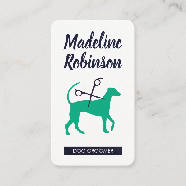Tarjeta De Citas Dog Groomer | Estilista (Anverso)