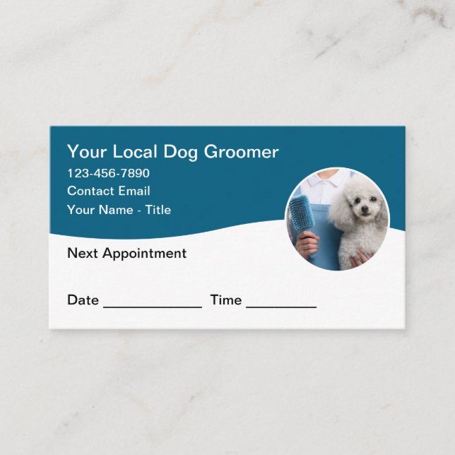 Tarjeta De Citas Dog Grooming Customer Appointment Cards (Anverso)