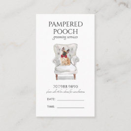 Tarjeta De Citas Dog Spa Groomer Mascota Sitter