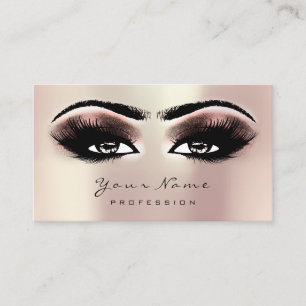 Tarjeta De Citas El artista de maquillaje color de rosa del
