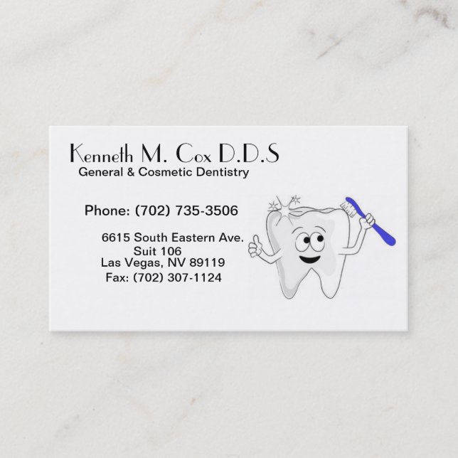 Tarjeta De Citas El Dr. $cox Card (Anverso)