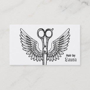 Tarjeta De Citas el estilista scissors el vintage retro del tatuaje