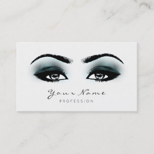 Tarjeta De Citas El maquillaje azul verde azulado azota blanco