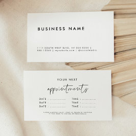 Tarjeta De Citas El negocio minimalista moderno múltiples fechas