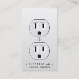 Tarjeta De Citas Electricidad moderna, simple toma eléctrica blanca