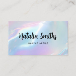Tarjeta De Citas Elegant Iridescent Holographic Opalescent