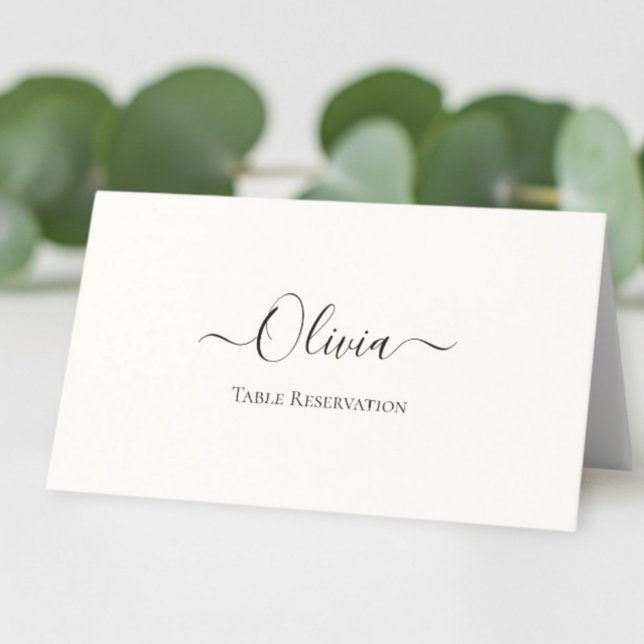 Tarjeta De Citas Elegant Personalized Wedding Place Card –  Simple  (Subido por el creador)