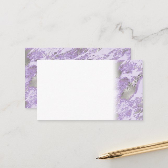 Tarjeta De Citas Elegant Purple Grey Abstract Chic Pattern (Anverso/Reverso In Situ)