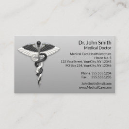 Tarjeta De Citas Elegante Caducto Blanco Negro Clásico Noble Médico