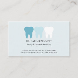 Tarjeta De Citas Elegante dentista aireado azul claro profesional