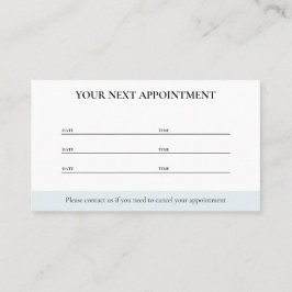 Tarjeta De Citas Elegante dentista aireado azul claro profesional