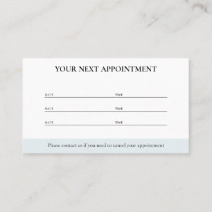 Tarjeta De Citas Elegante dentista aireado azul claro profesional