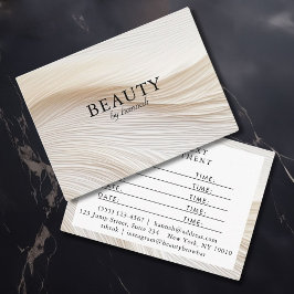 Tarjeta De Citas Elegante, olas, salón,