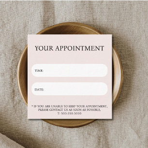 Tarjeta De Citas Elegante pasto claro blanco audaz Salón