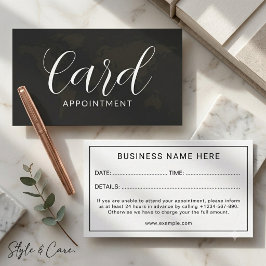 Tarjeta De Citas Elegante Profesional Atemporal Personalizado