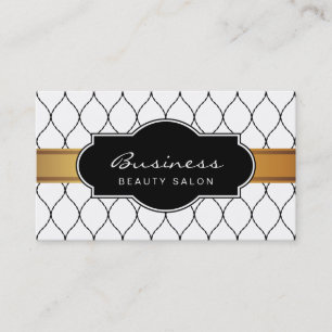 Tarjeta De Citas Elegante salón de belleza Fishnet Lace