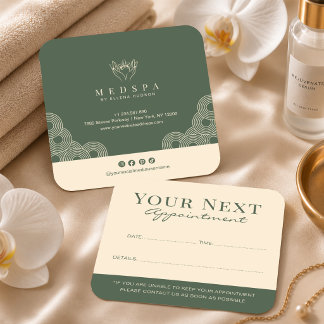 Tarjeta De Citas Elegante Salón de Spa de Terracota Esteticista Bie