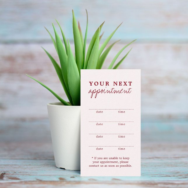 Tarjeta De Citas Elegante y simple Belleza blanca de cerezo rojo (Subido por el creador)