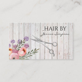 Tarjeta De Citas Elegantes tijeras florales de color boho acuático