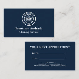 Tarjeta De Citas Empresa de techado | Servicios de logotipo persona