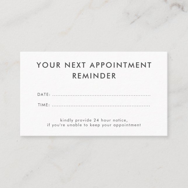 Tarjeta De Citas Empresa Personalizado profesional (Anverso)
