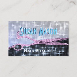 Tarjeta De Citas Encanto del purpurina del Hairstylist